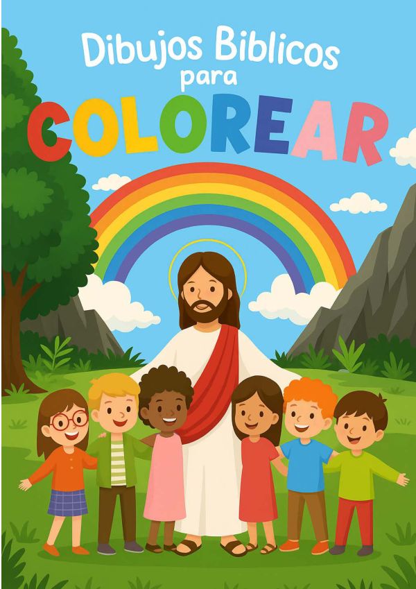 Portada de Dibujos bíblicos para colorear (colección grande)