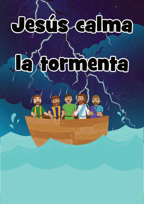 Portada de Jesús calma la tormenta