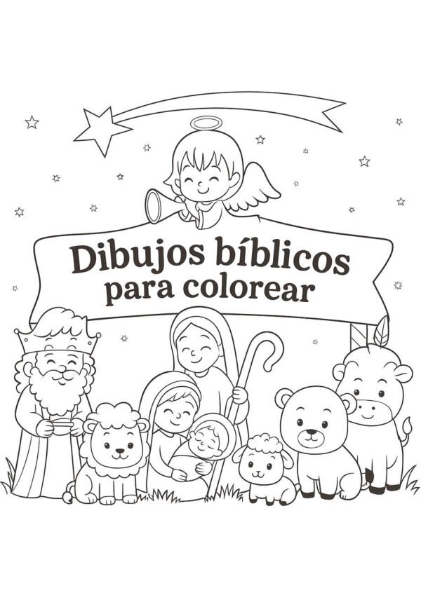 Portada de Dibujos bíblicos para colorear